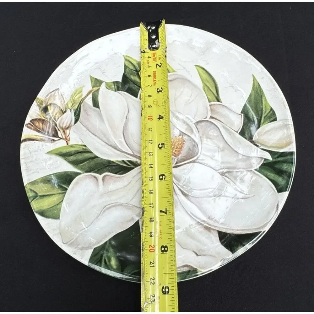 Vtg Pier 1 Magnolia Floral Pattern Ironstone 8.75